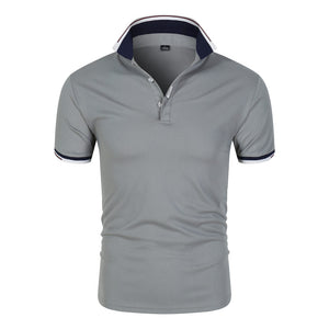 Men's POLO Shirt Short Sleeve T-Shirt Lapel Solid Color tops