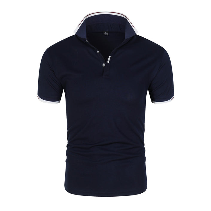 Men's POLO Shirt Short Sleeve T-Shirt Lapel Solid Color tops