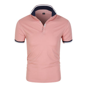 Men's POLO Shirt Short Sleeve T-Shirt Lapel Solid Color tops