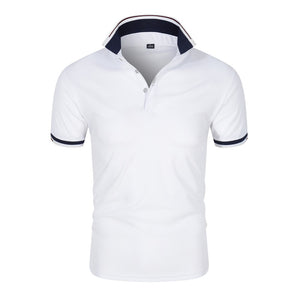 Men's POLO Shirt Short Sleeve T-Shirt Lapel Solid Color tops