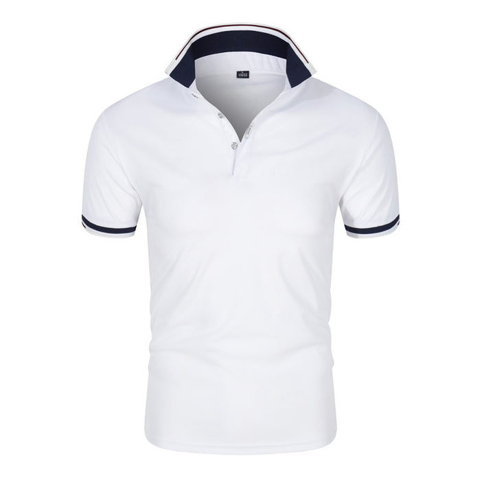 Men's POLO Shirt Short Sleeve T-Shirt Lapel Solid Color tops