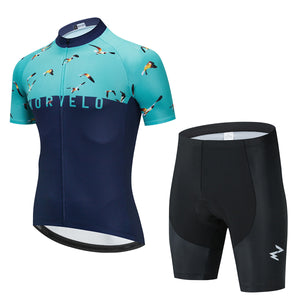 Summer Short-Sleeved Cycling Jersey Suit Breathable Bicycle Sportswear Uniform Custom Cycling Jersey