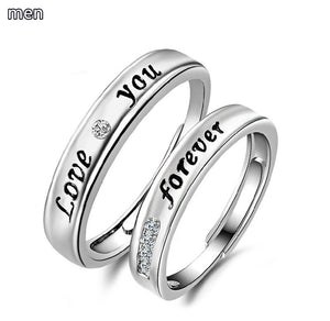 Love You Forever Couple Ring In Sterling Silver