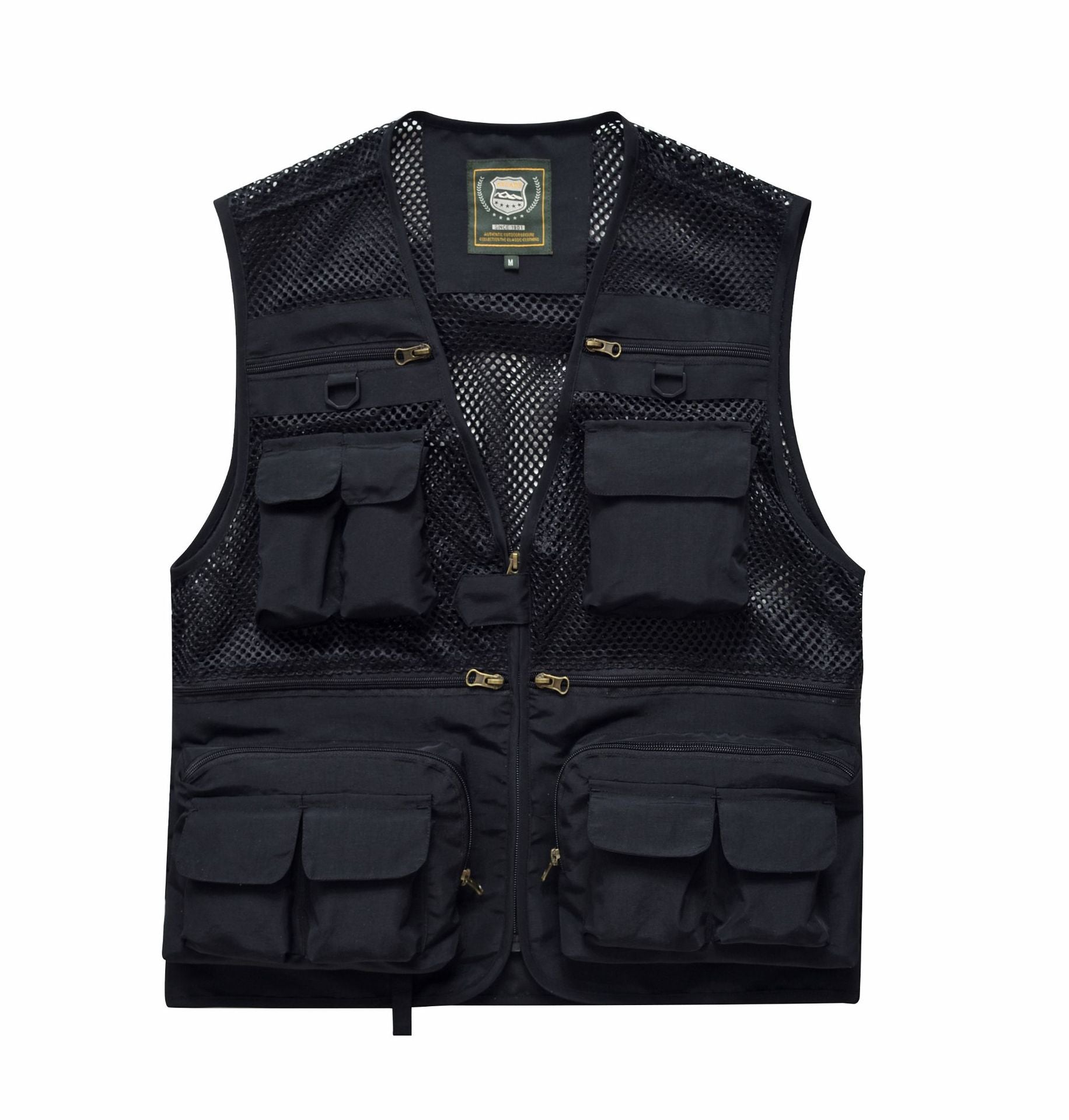 Men's Outdoor Fishing Mesh Vest Jackets Travel Photography Waistcoats Man Jungle Tactical Quick Dry Multi Pockets Jacket