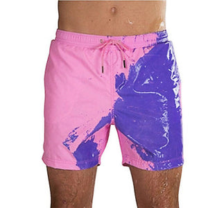 Magical Change Color Beach Shorts Summer Men Swimming Trunks Swimwear Swimsuit Quick Dry bathing shorts Beach Pant