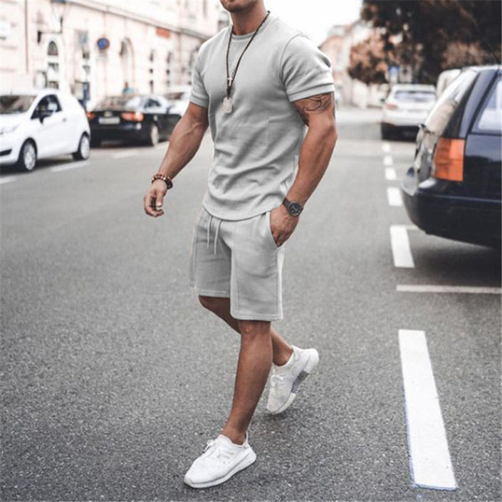 Short Sleeve Shorts Two-Piece Sports And Leisure