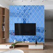 Diamond Mosaic Tv Background Wall Mirror Wall Sticker