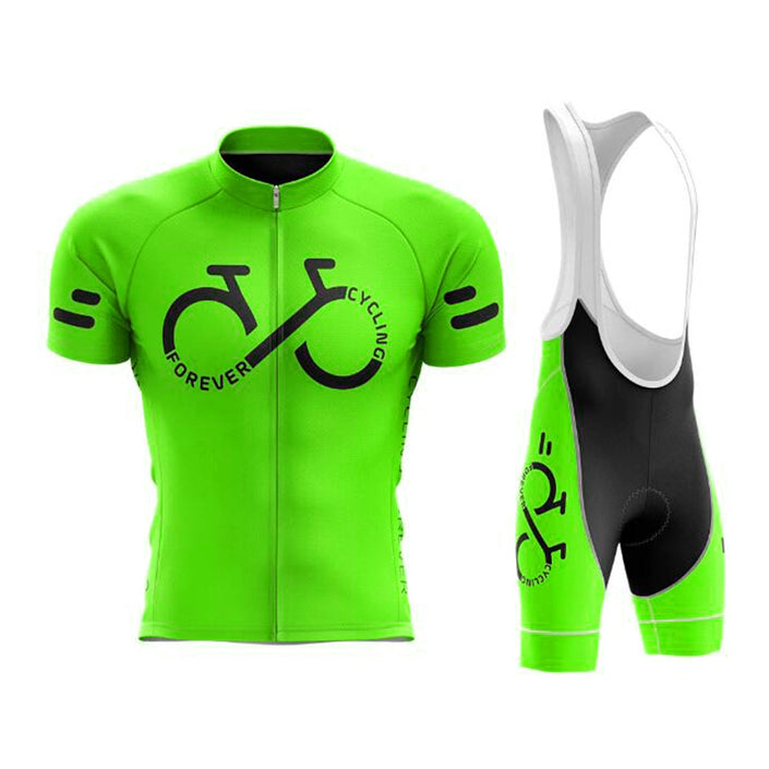 Short-sleeved Bib Cycling Clothes Suit Bicycle Men And Women Moisture Wicking Outdoor Clothes