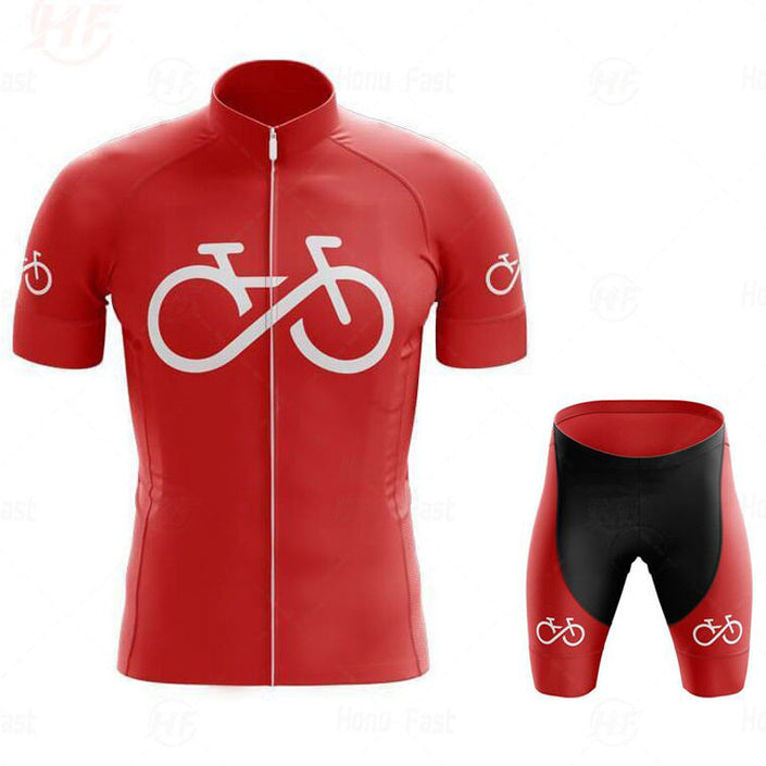 Short-sleeved Bib Cycling Clothes Suit Bicycle Men And Women Moisture Wicking Outdoor Clothes