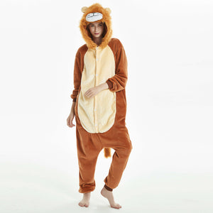 New Lion Flannel Cartoon One-piece Pajamas