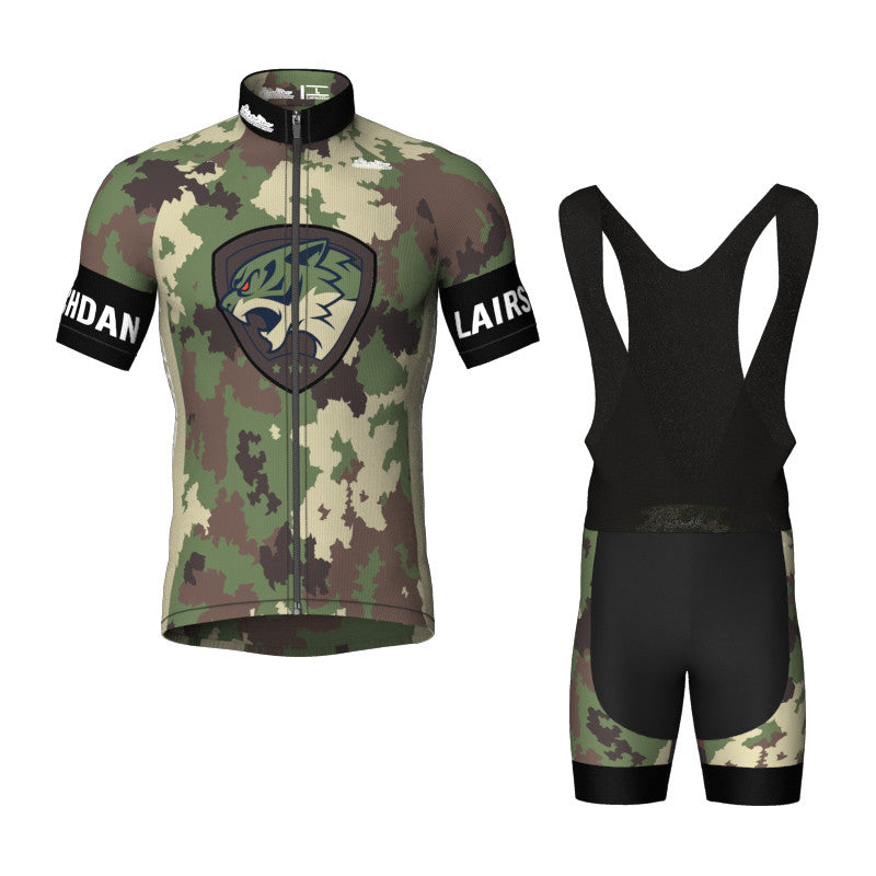 Short-sleeved Bib Cycling Clothes Suit Bicycle Men And Women Moisture Wicking Outdoor Clothes