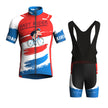 Short-sleeved Bib Cycling Clothes Suit Bicycle Men And Women Moisture Wicking Outdoor Clothes