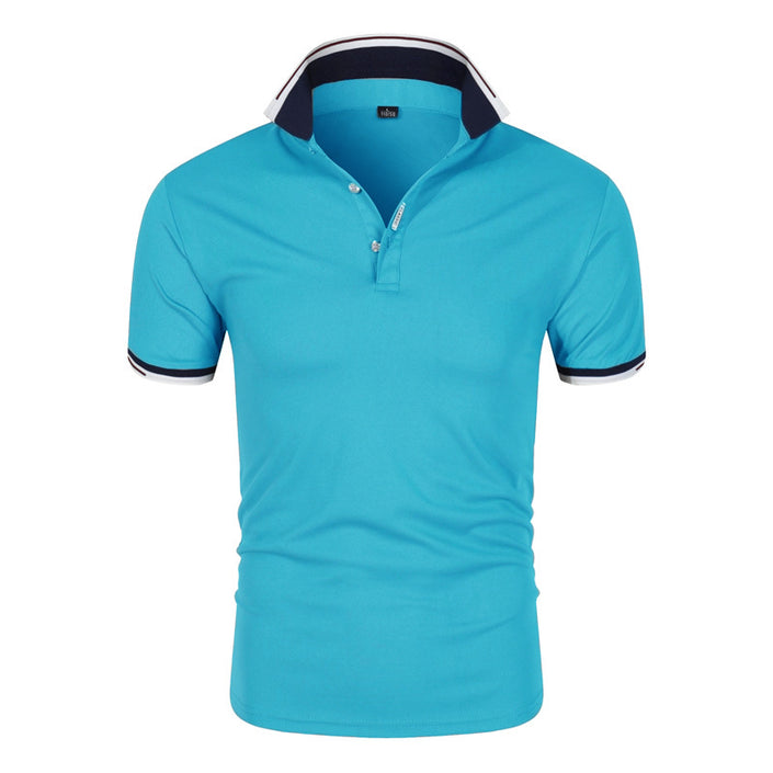 Men's POLO Shirt Short Sleeve T-Shirt Lapel Solid Color tops