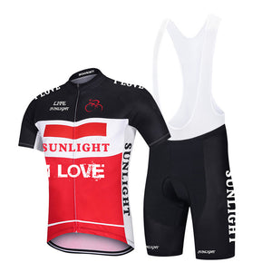 Short-sleeved Bib Cycling Clothes Suit Bicycle Men And Women Moisture Wicking Outdoor Clothes