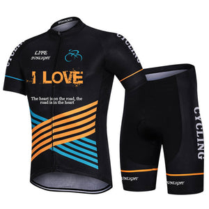 Short-sleeved Bib Cycling Clothes Suit Bicycle Men And Women Moisture Wicking Outdoor Clothes