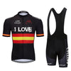 Short-sleeved Bib Cycling Clothes Suit Bicycle Men And Women Moisture Wicking Outdoor Clothes