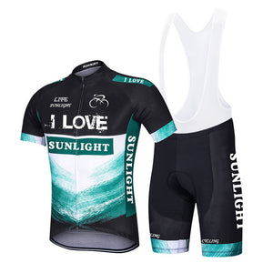 Short-sleeved Bib Cycling Clothes Suit Bicycle Men And Women Moisture Wicking Outdoor Clothes