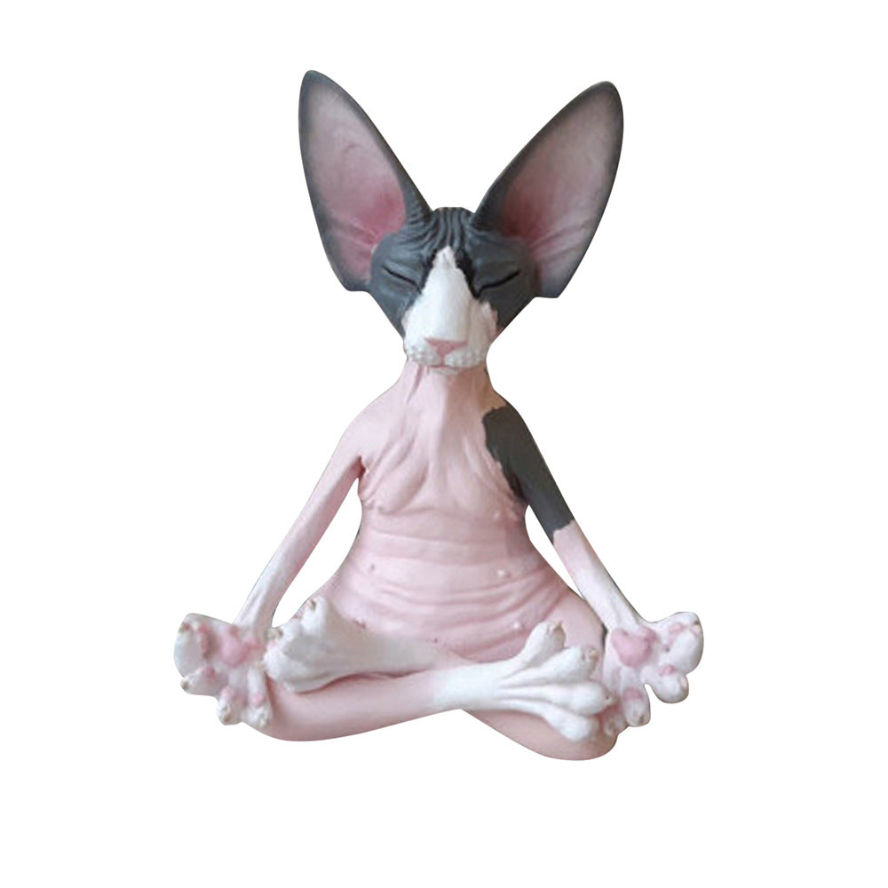 Creative PVC Simulation Hairless Cat Sphinx Cat Animals ActionFigure Toys Animal Model Toys