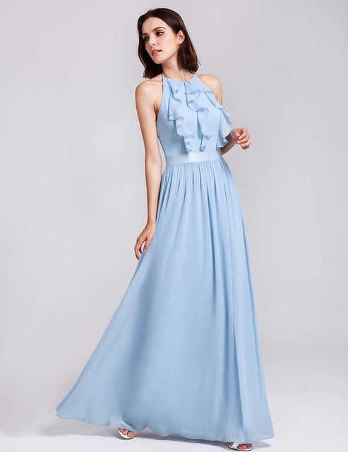 Chiffon Bridesmaid Dress Wedding Long Dress