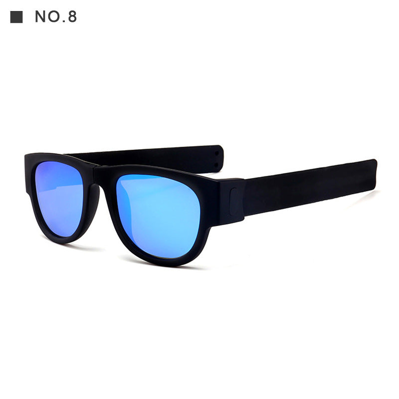 Polarized Folding Wrist Sunglasses With New Strange Bracelet Design Foldablen Sun Glasses