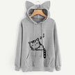 Women's loose printed hooded sweater