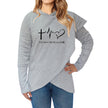 Women Hoodies Sweatshirts Casual Plus Size Faith Printed Hooded Sweatshirt