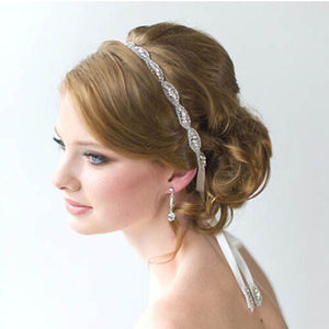 alpscommerce handmade crystal chaton bride hair band wedding hair headdress