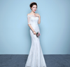 dress factory direct fishtail wedding dress waist fishtail wedding Qi word shoulder