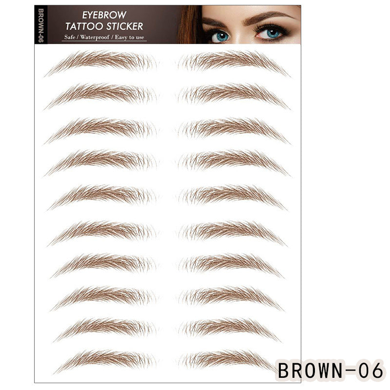 Waterproof 6D Eyebrow Tattoo Semi-Permanent Embroidery Natural Long Lasting Fake Eyebrow