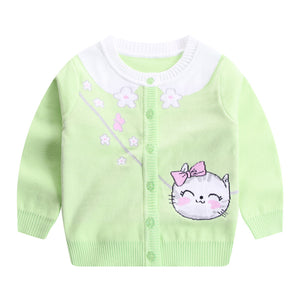 Kitty Navy Collar Kids Sweater