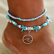 Yoga Anklet Turtle Bracelet Beach Pendant Starfish Pearl Retro Turtle Anklet