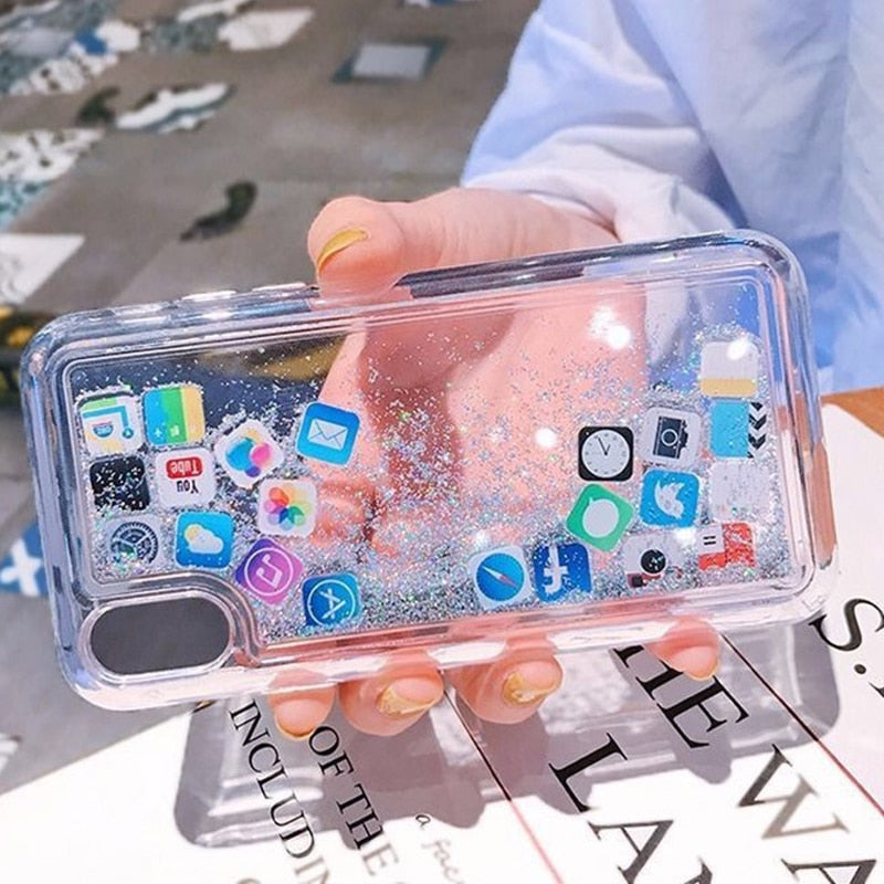 Glittering mobile phone case