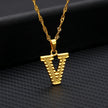 26 letters gold-plated pendant necklace