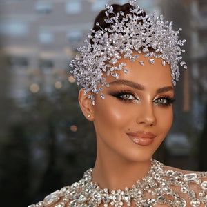 Alpscommerce Heavy Handmade Rhinestone Ice And Snow Queen Wedding Crown