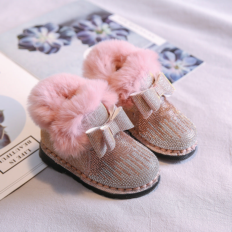 Baby snow cotton women winter shoes kids boots