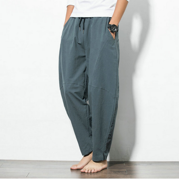 Ethnic Style Cotton And Linen Lace Hip-Hop Loose Harem Pants