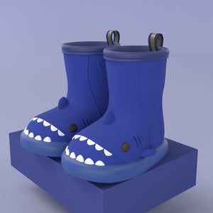 Waterproof Shoes Safety Rubber Shark Slippers Kids Rain Boots