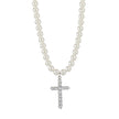 Fashion Pearl Cross Necklace For Men