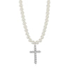 Fashion Pearl Cross Necklace For Men