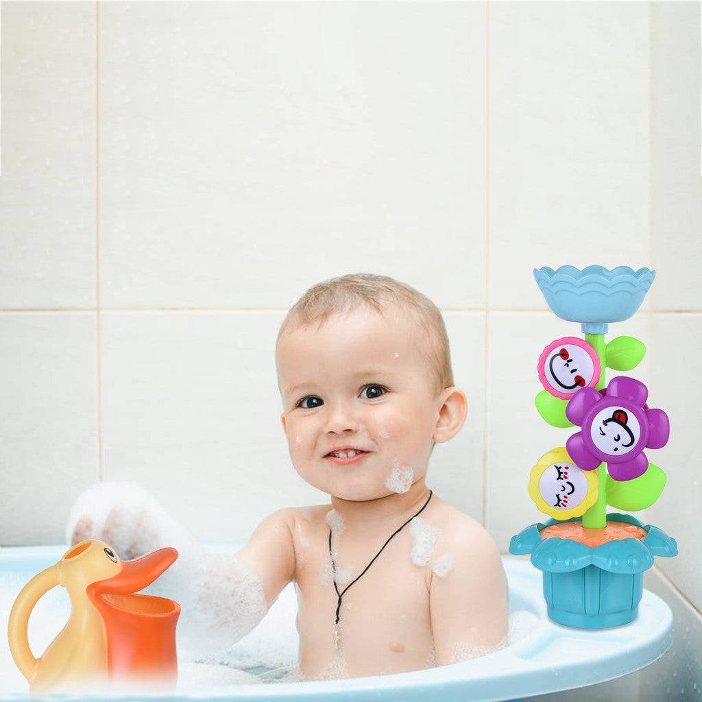 Baby Bath Toy Bath Toy Set Flower Waterfall Water Station Kids' Best Gift