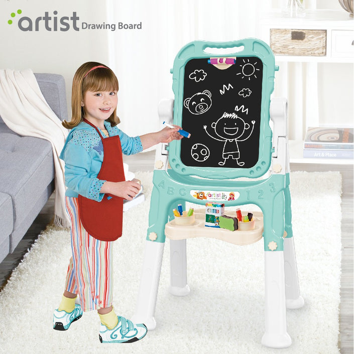 Standing Toddler Art Easel For Kids Double Magnetic Children Drawing Board