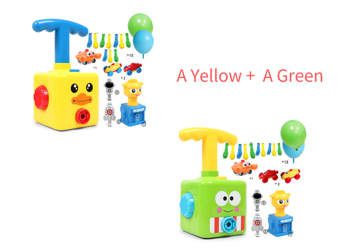 Power Balloon Launch Tower Toy Puzzle Fun Education Inertia Air Power Balloon Car Science Experimen Toy for Children Gift