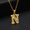 26 letters gold-plated pendant necklace