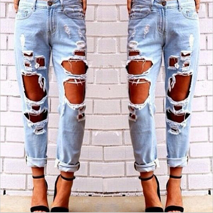 Alpscommerce  big hole fashion jeans