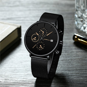 Waterproof quartz watch men