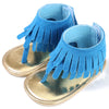 summer new girls sandals wholesale retro tassel flannel baby sandals