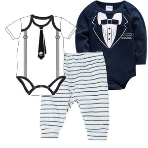 Solid Color Korean Newborn Baby Clothes Kids Set