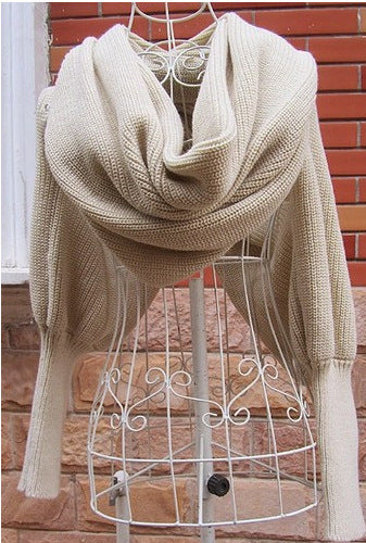 Sweater Scarf Cashmere Ladies Girl Woman Clothing Casual Wear