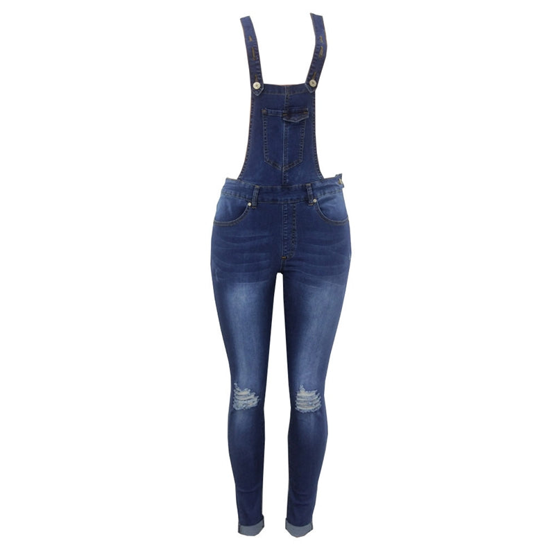 Bib jeans with straps