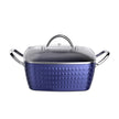 Casserole Dish, Square Induction Saucepan with Lid, 24cm/ 4L Stock Pots